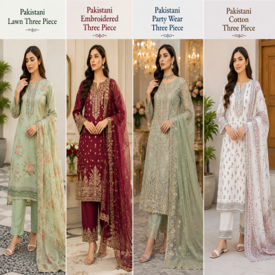 Pakistani Cotton Three Piece